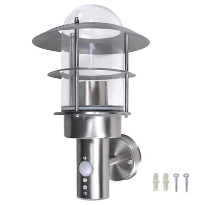 Patio Wall Light Stainless Steel Lamp - Silver