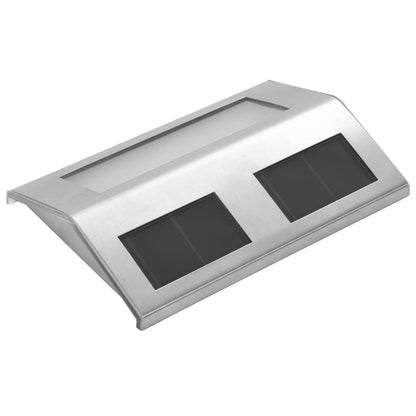 Solar 4 x Stair Lamp - Silver