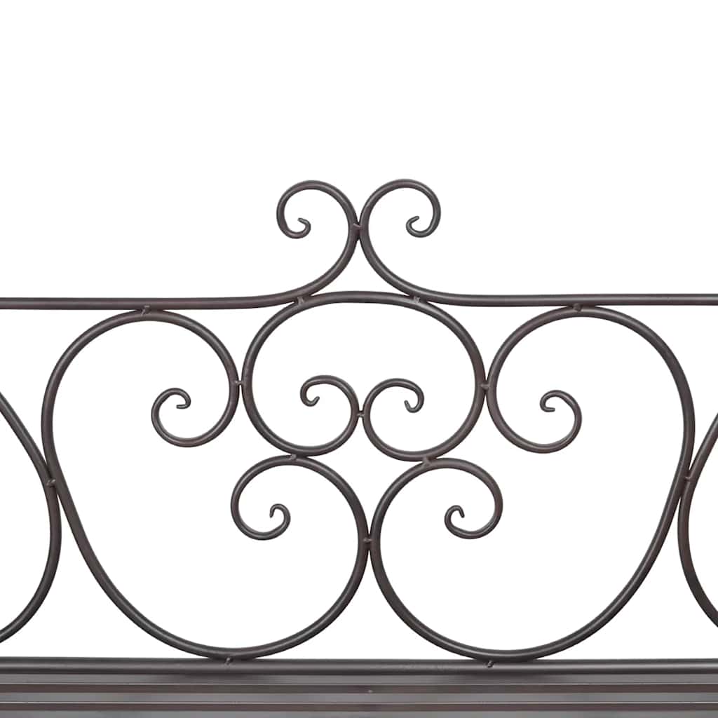 vidaXL Garden Bench 132 cm Steel Antique Brown