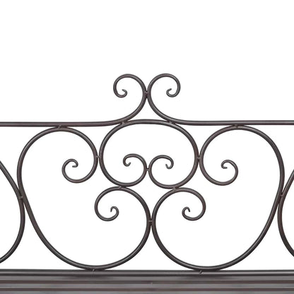 vidaXL Garden Bench 132 cm Steel Antique Brown