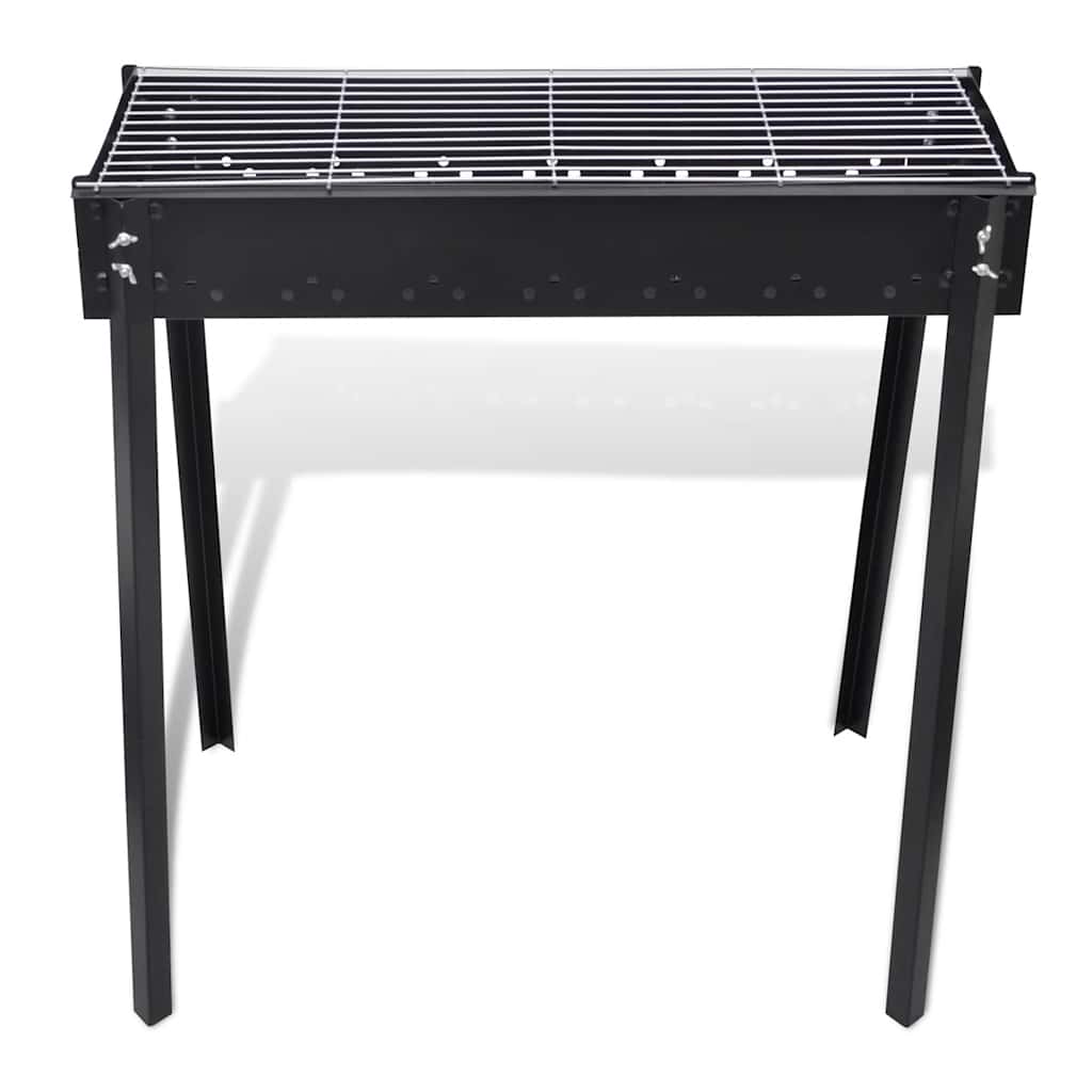 BBQ Stand Charcoal Barbecue Square 75 x 28 cm - Black