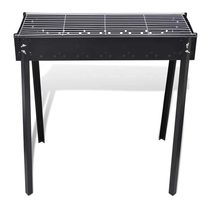 BBQ Stand Charcoal Barbecue Square 75 x 28 cm - Black