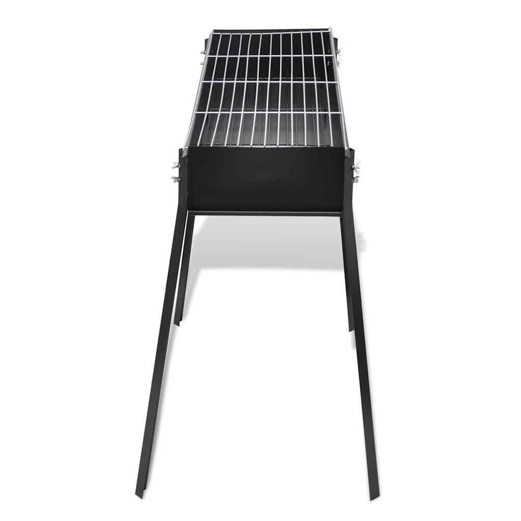 BBQ Stand Charcoal Barbecue Square 75 x 28 cm - Black