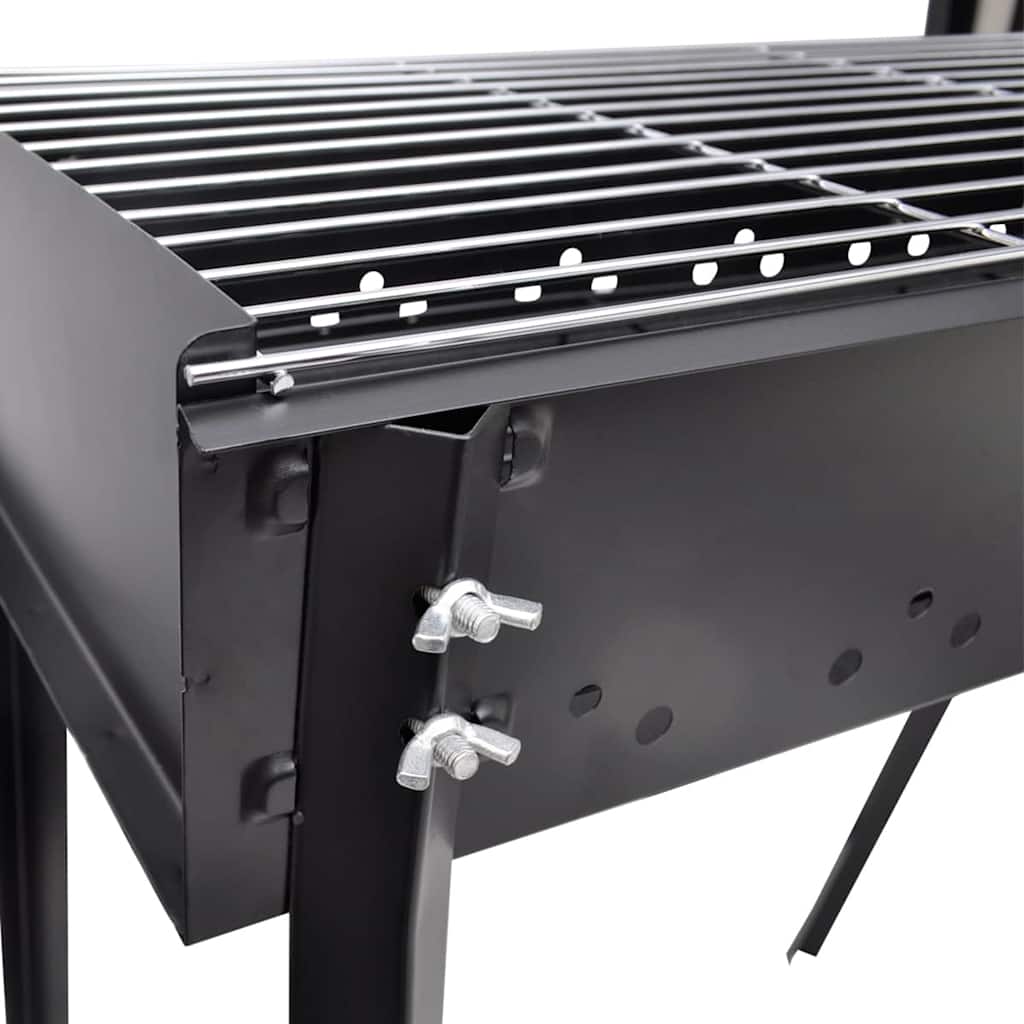 BBQ Stand Charcoal Barbecue Square 75 x 28 cm - Black
