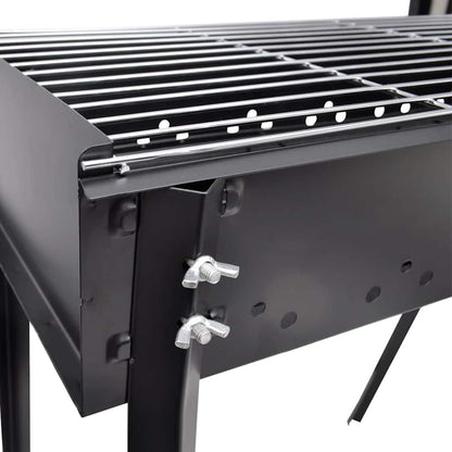 BBQ Stand Charcoal Barbecue Square 75 x 28 cm - Black