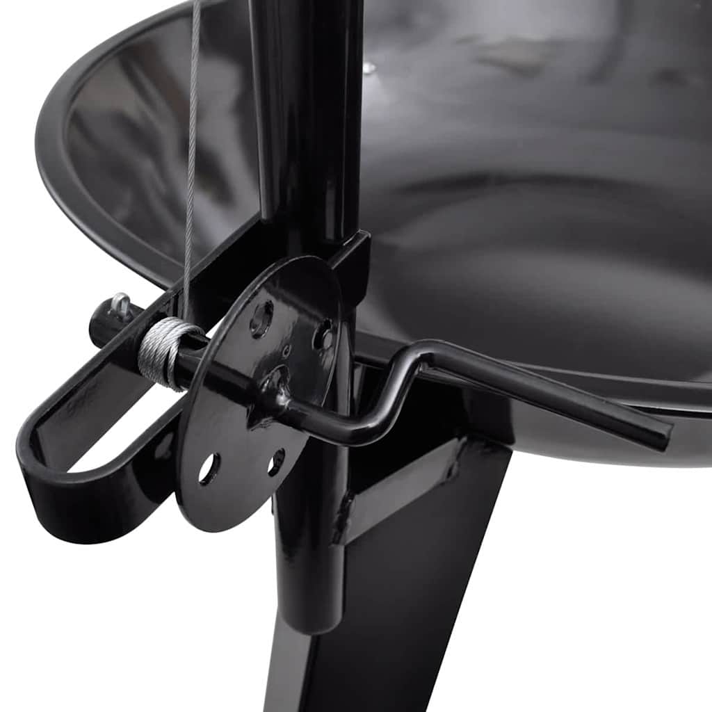 BBQ Stand Charcoal Barbecue Hang Round - Black