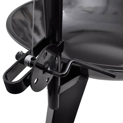 BBQ Stand Charcoal Barbecue Hang Round - Black