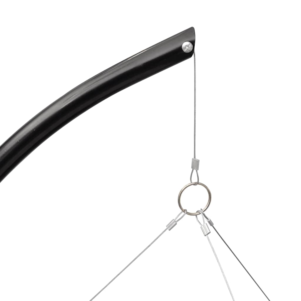 BBQ Stand Charcoal Barbecue Hang Round - Black