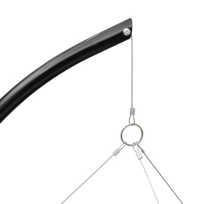 BBQ Stand Charcoal Barbecue Hang Round - Black