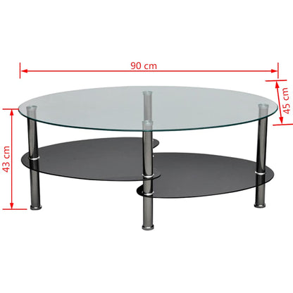 vidaXL Coffee Table with Exclusive Design Black - 90 x 45 x 43 cm