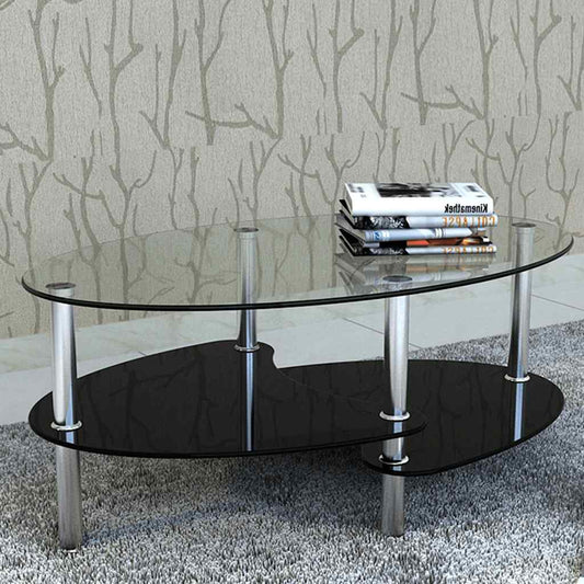 vidaXL Coffee Table with Exclusive Design Black - 90 x 45 x 43 cm