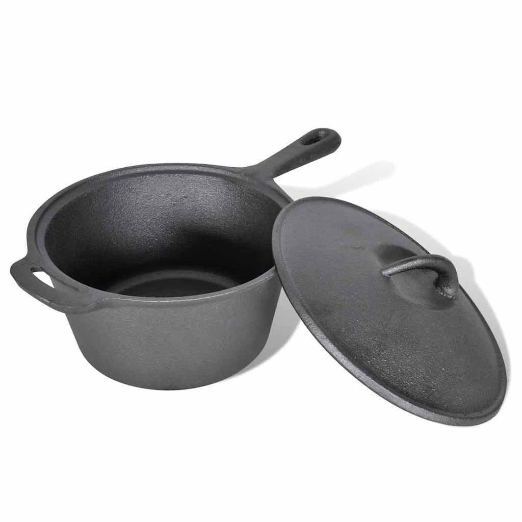 40829 Dutch Oven Set 9pcs - Black - 55 x 21 x 34 cm