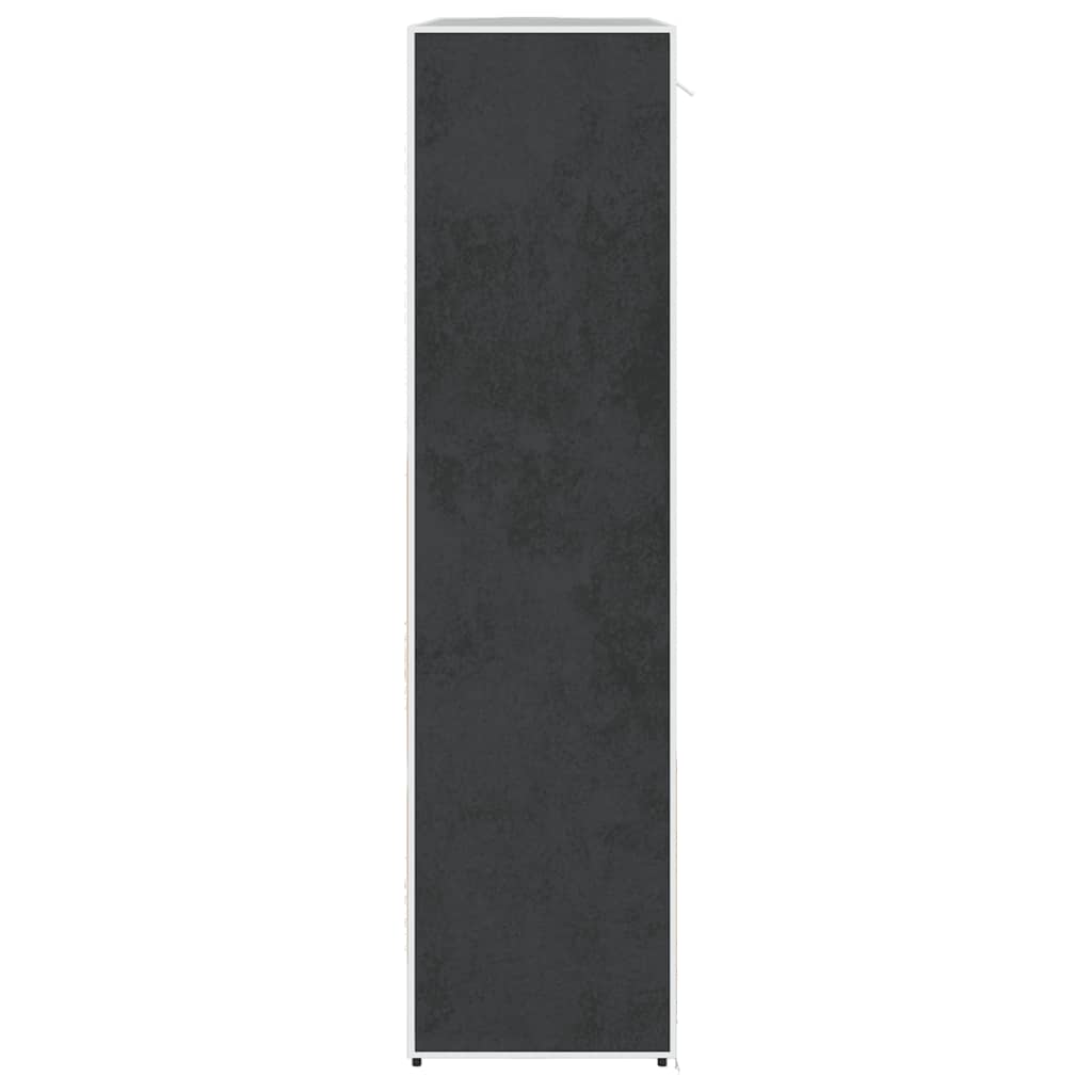 vidaXL Fabric Wardrobe with Compartments and Rods 45x150x176 cm Black