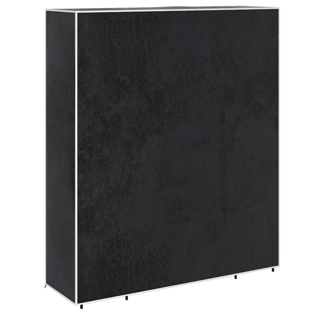 vidaXL Fabric Wardrobe with Compartments and Rods 45x150x176 cm Black