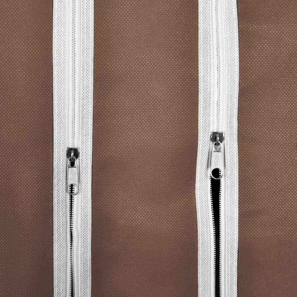 vidaXL Fabric Wardrobe with Compartments and Rods 45x150x176 cm Brown