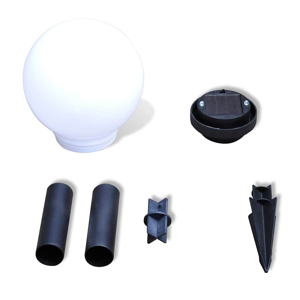 40863 vidaXL Outdoor Pathway Lamps 4 pcs LED 15 cm with Ground Spike - White