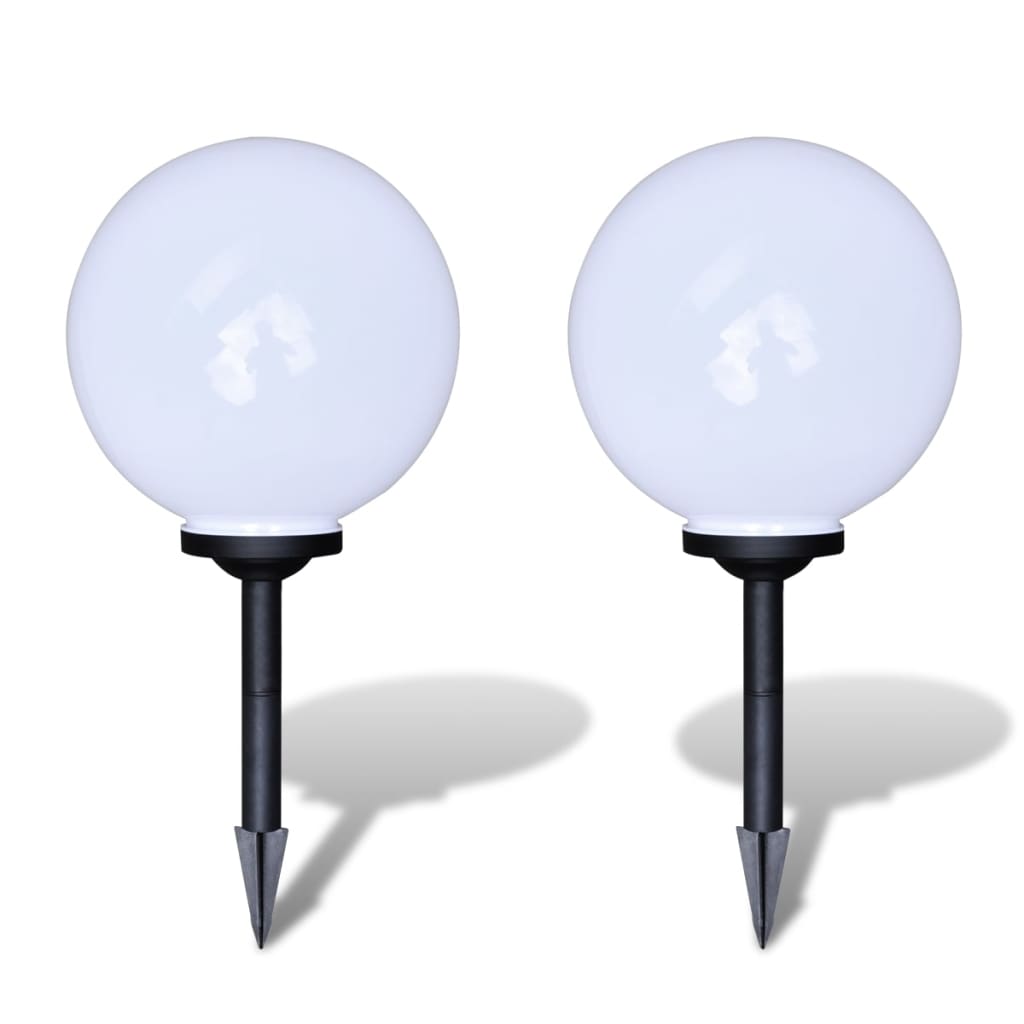40865 vidaXL Outdoor Pathway Lamps 2 pcs LED 30 cm with Ground Spike - White