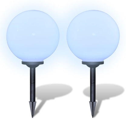 40865 vidaXL Outdoor Pathway Lamps 2 pcs LED 30 cm with Ground Spike - White