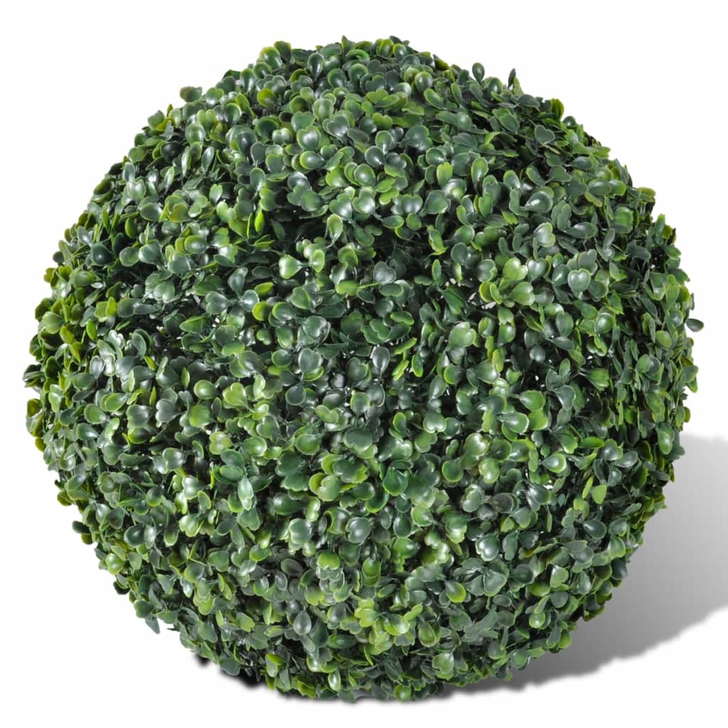 Artificial Leaf Topiary Ball 27 cm Solar LED String 2 pcs - Mixed green - 27 x 27 x 27 cm