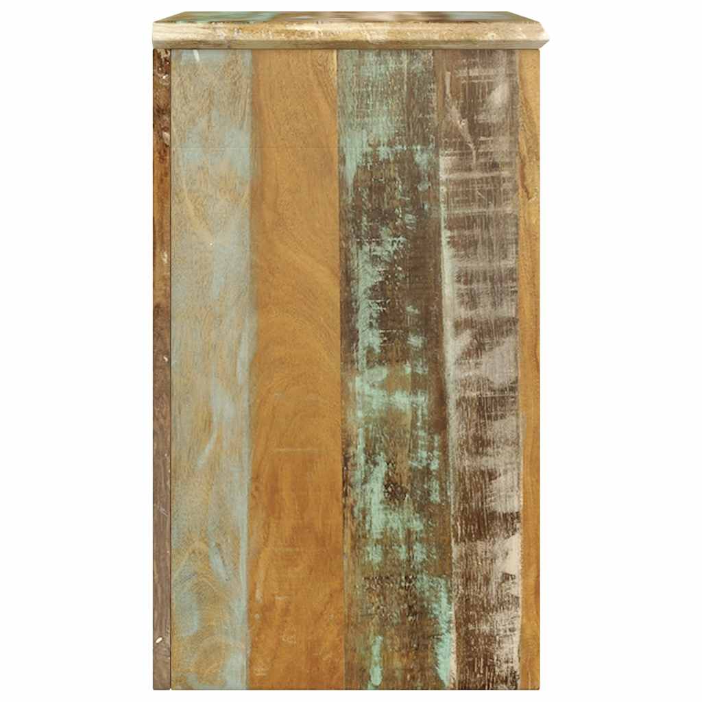 vidaXL End Table with 1 Drawer 1 Door Reclaimed Wood - Brown - 45 x 33 x 55 cm
