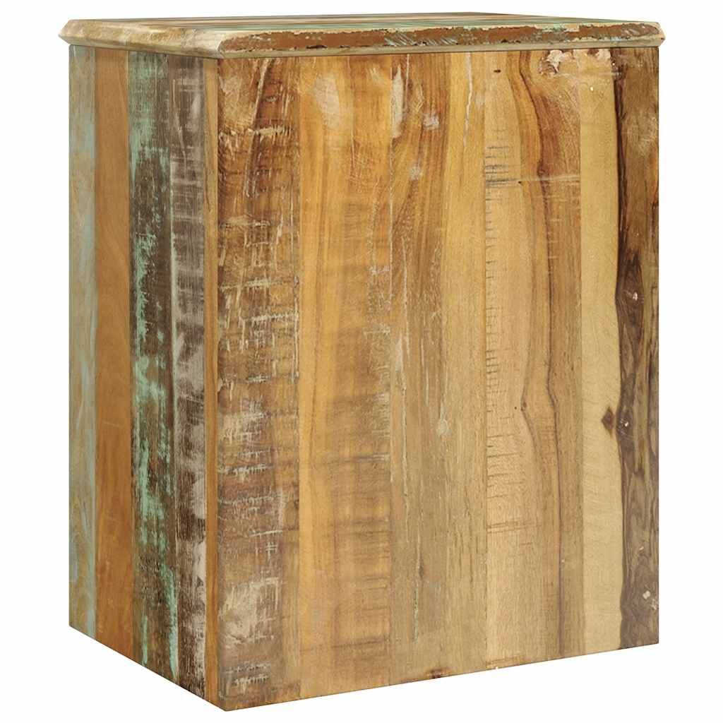 vidaXL End Table with 1 Drawer 1 Door Reclaimed Wood - Brown - 45 x 33 x 55 cm