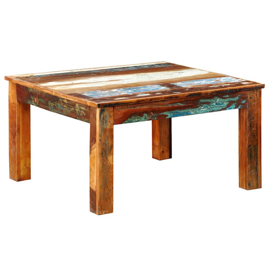vidaXL Coffee Table Square Reclaimed Wood - Brown - 80 x 80 x 45 cm