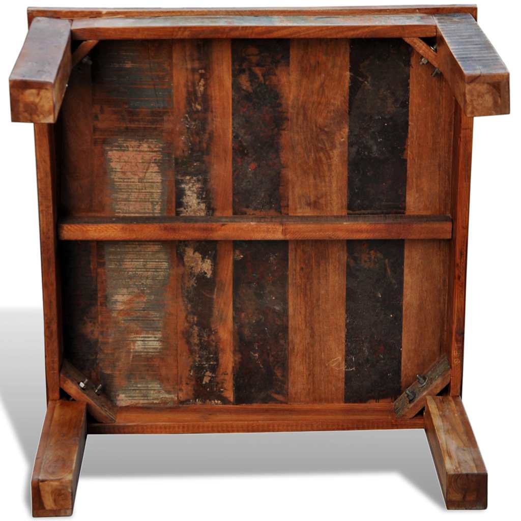 vidaXL Coffee Table Square Reclaimed Wood - Brown - 80 x 80 x 45 cm