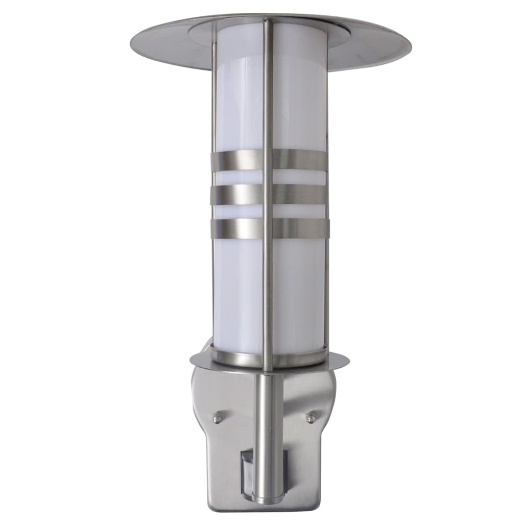 Wall Lamp Stainless Steel Pagoda Shape with Sensor - Silver