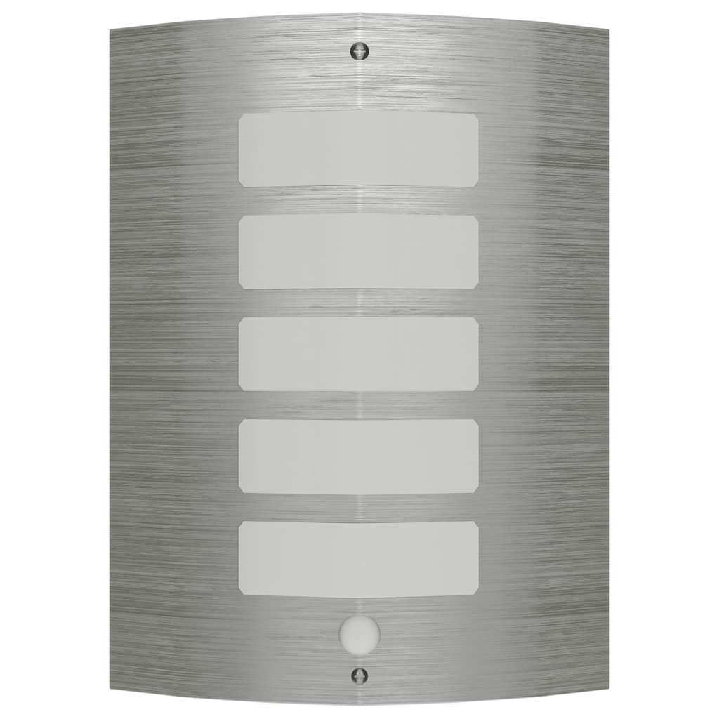 Wall Lamp Stainless Steel with Motion Sensor - Silver