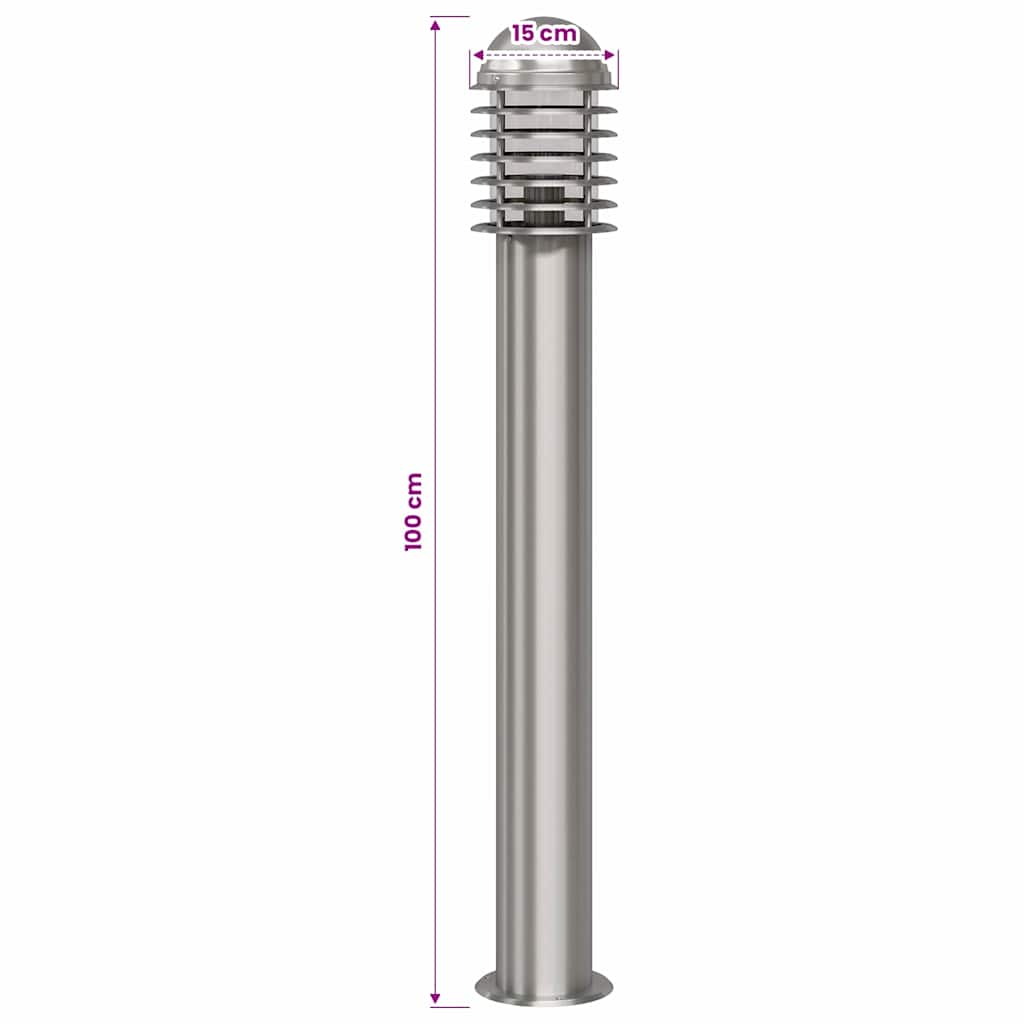 vidaXL Garden Light | Stainless steel | Stainless steel, PC | Standard | Durable - Silver