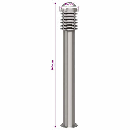vidaXL Garden Light | Stainless steel | Stainless steel, PC | Standard | Durable - Silver