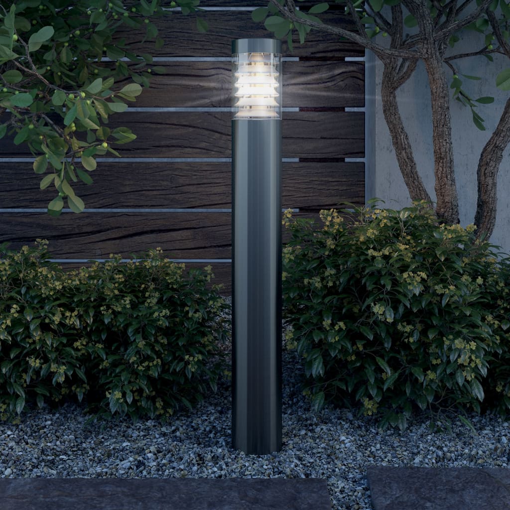 Outdoor Post Lamp Standing Floor Lamp Stainless Steel - Silver