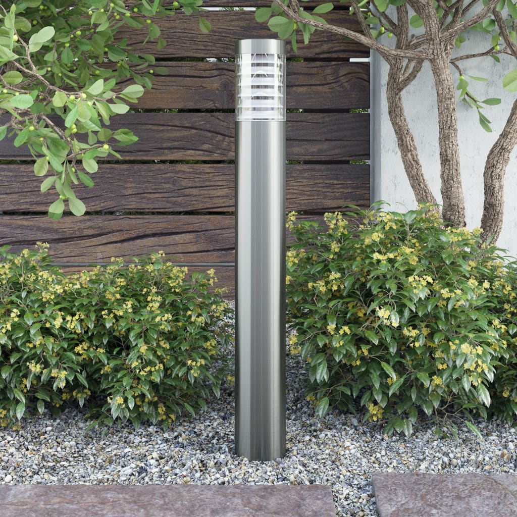 Outdoor Post Lamp Standing Floor Lamp Stainless Steel - Silver