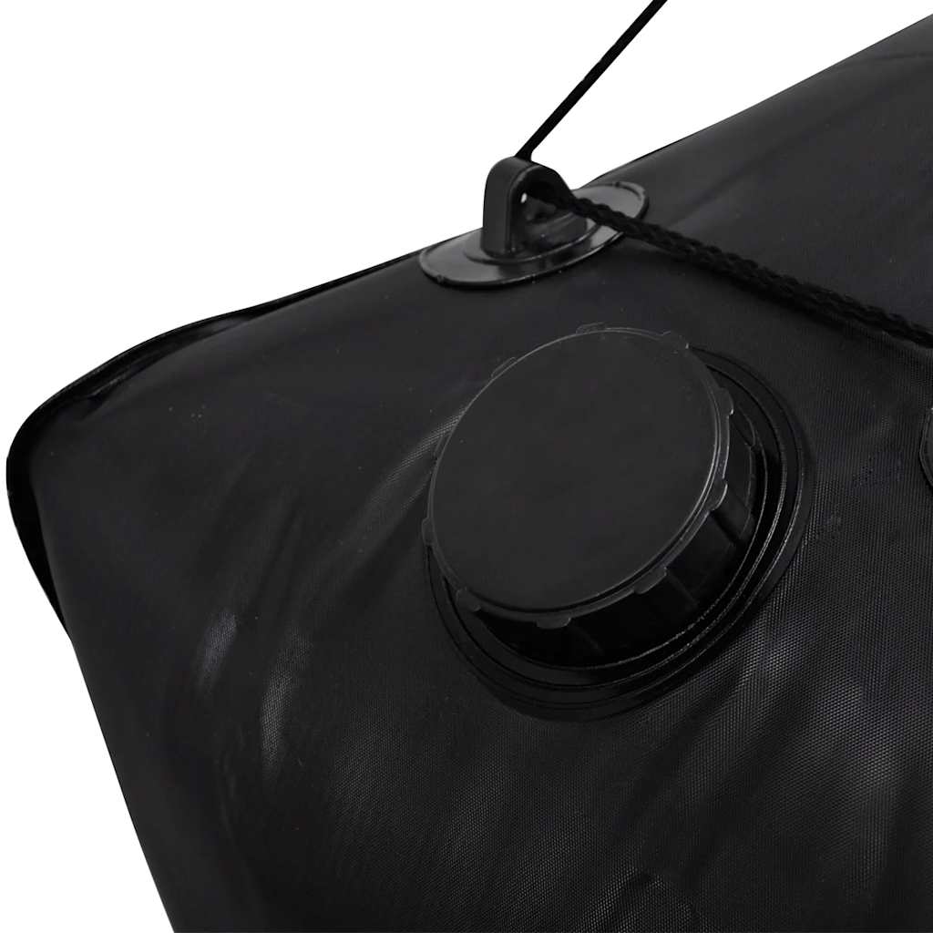 vidaXL Camp Shower Solar Shower Outdoor Bath 40 L - Black - 40 x 40 x 24 cm