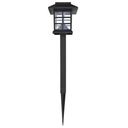 Outdoor Solar Lamp LED Light 12 pcs Spike 8.6 x 8.6 x 38 cm - Black