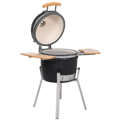 Kamado Barbecue Grill Smoker Ceramic 33 cm - Black