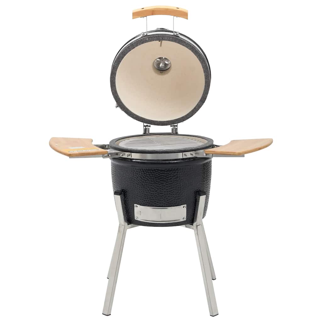 Kamado Barbecue Grill Smoker Ceramic 33 cm - Black