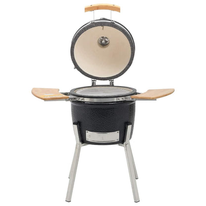 Kamado Barbecue Grill Smoker Ceramic 33 cm - Black