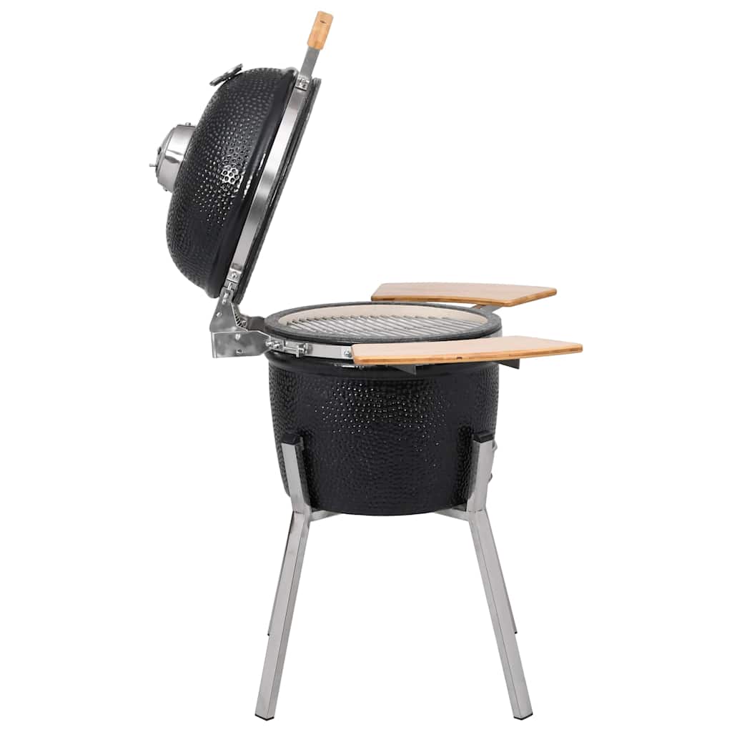 Kamado Barbecue Grill Smoker Ceramic 33 cm - Black