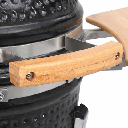 Kamado Barbecue Grill Smoker Ceramic 33 cm - Black