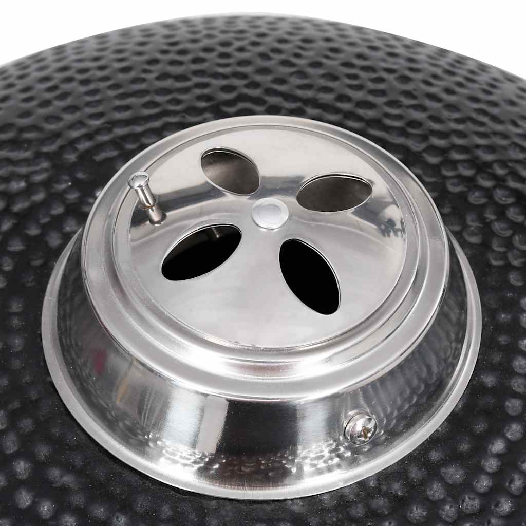 Kamado Barbecue Grill Smoker Ceramic 33 cm - Black
