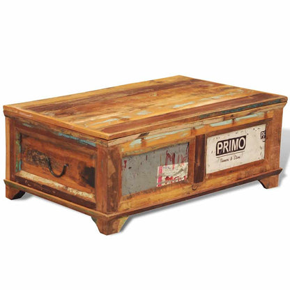 vidaXL Coffee Table with Storage Vintage Reclaimed Wood - Brown - 85 x 50 x 35 cm