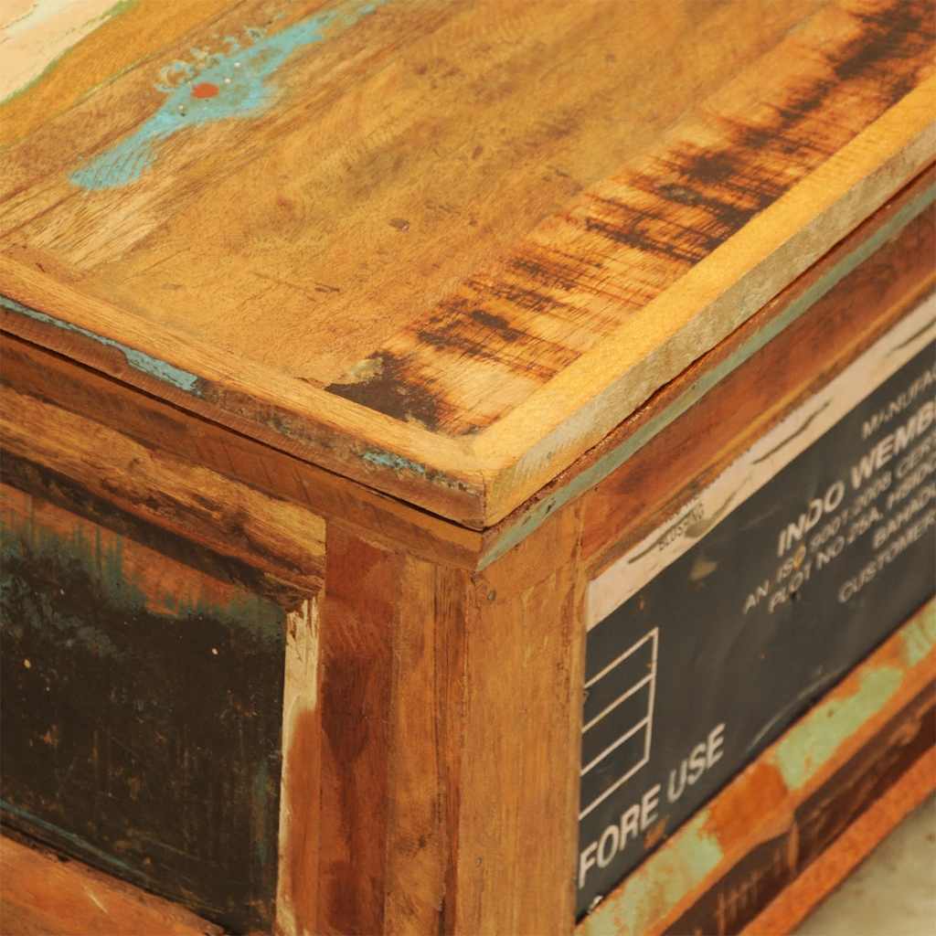 vidaXL Coffee Table with Storage Vintage Reclaimed Wood - Brown - 85 x 50 x 35 cm