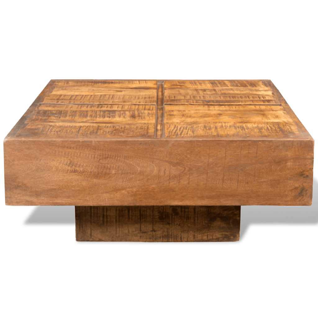 vidaXL Coffee Table Brown Square Solid Mango Wood - 68 x 68 x 28 cm