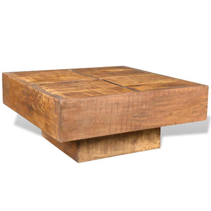 vidaXL Coffee Table Brown Square Solid Mango Wood - 68 x 68 x 28 cm