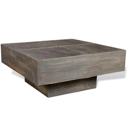 vidaXL Coffee Table Dark Brown Square Solid Mango Wood - 68 x 68 x 28 cm