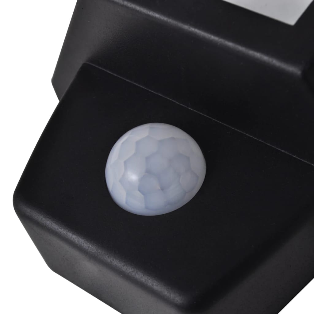 vidaXL Solar Wall Lamp with Motion Sensor 2 pcs - Black