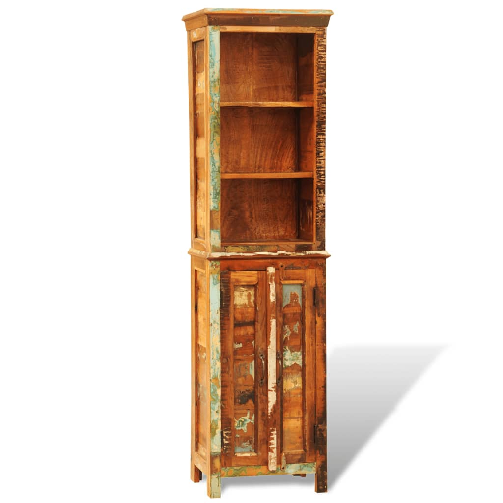 Vintage Style Reclaimed Solid Wood Bookshelf - Brown