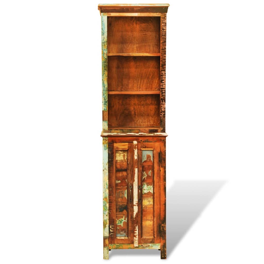 Vintage Style Reclaimed Solid Wood Bookshelf - Brown
