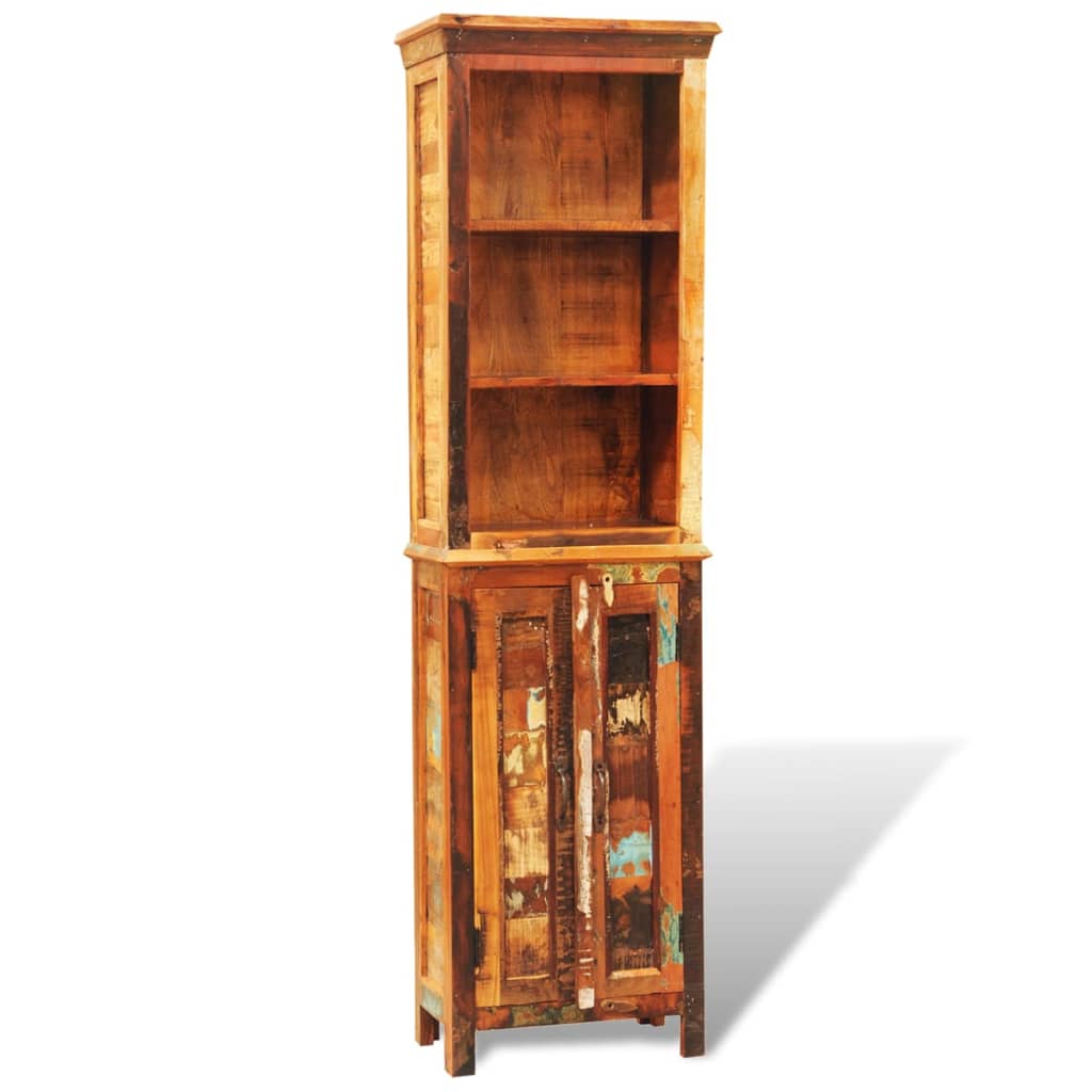 Vintage Style Reclaimed Solid Wood Bookshelf - Brown